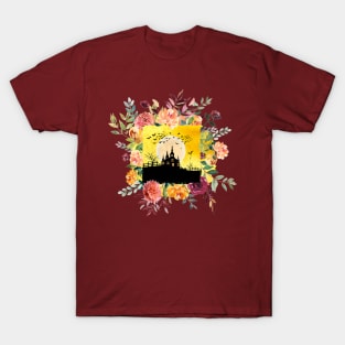 Haunted House with Flowers T-Shirt
